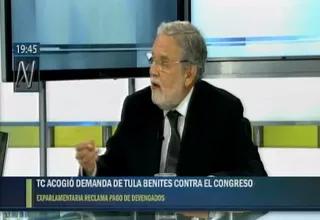 Blume: "TC no le ha dado la razón a la excongresista Tula Benites"