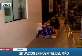 Breña: Padres se amanecen en exteriores del hospital del Niño 