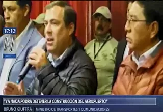 Bruno Giuffra: Nada detendrá la construcción del aeropuerto de Chinchero