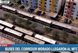 Buses del Corredor Morado llegaron a la sede del MTC