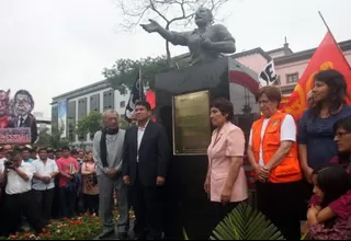 Busto de Pedro Huilca será repuesto cuando culminen el by-pass de 28 de Julio 
