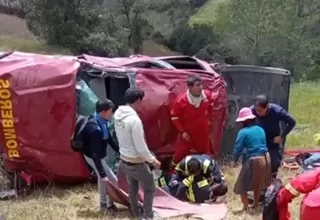 Cajamarca: Un bombero muerto y cinco heridos en accidente tras atender incendio forestal