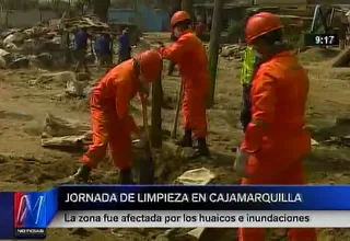 Cajamarquilla: realizan jornada de limpieza en zona afectada por huaicos