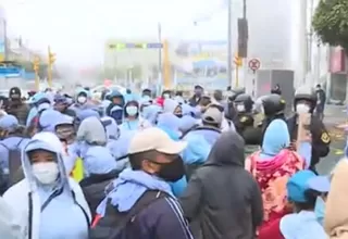 Callao: Trabajadores de limpieza realizan protesta tras despidos