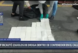 Incautan 236 kilos de clorhidrato de cocaína que estaba dentro de un contenedor en el Callao
