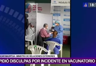 Canciller Óscar Maúrtua pidió disculpas por incidente en vacunatorio de San Isidro