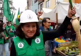 Candidata Elizabeth León recorrió mercado de Comas