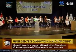Así fue el primer debate de candidatos a la alcaldía de Lima