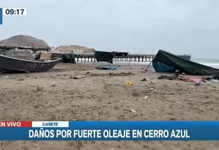 Cañete: Fuerte oleaje causó daños en orilla del balneario Cerro Azul