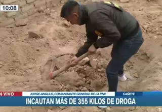 Cañete: Policía decomisa más de 355 kilos de droga, enterrados en casa