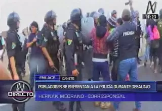 Cañete: policías e invasores se enfrentaron en la Panamericana Sur