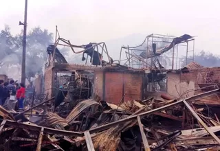 Cantagallo: incendio se expandió rápido por el viento e instalaciones informales