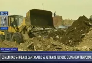 Cantagallo: pobladores se retiran del terreno a albergues temporales