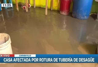 Carabayllo: Casa quedó inundada tras rotura de tubería 