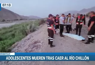 Carabayllo: Adolescentes murieron tras caer a río Chillón