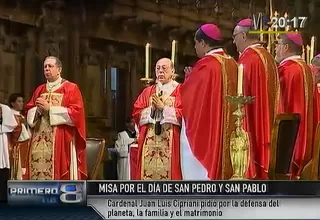 Cardenal Cipriani celebró misa por el Día de San Pedro y San Pablo
