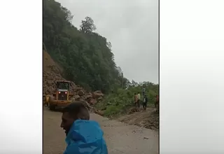 Carretera Central: Huaico bloquea vía que une Huánuco con Tingo María