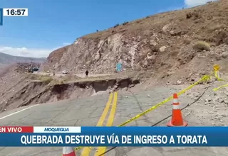 Carreteras bloqueadas por activación de quebradas en Moquegua