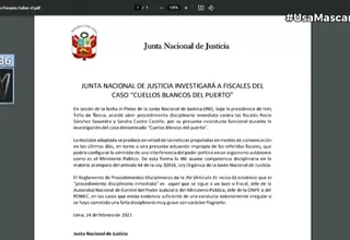 Caso Cuellos blancos del puerto: La Junta Nacional de Justicia investigará a fiscales Castro y Sánchez