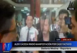 Caso Yactayo: Aldo Cáceda brindó testimonio ante fiscal