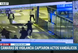 Centro de Lima: Cámaras de seguridad registraron actos vandálicos