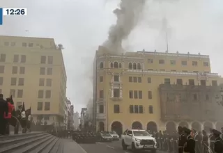 Santa Rosa de Lima: Se registró amago de incendio en Plaza de Armas durante actividades del Gobierno
