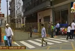 Cercado de Lima: tránsito vehicular quedó restringido ante la visita del papa
