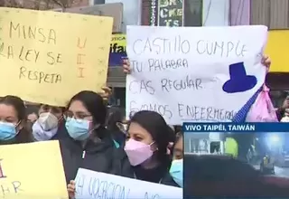 Cercado de Lima: enfermeras protestaron exigiendo contrato regular 