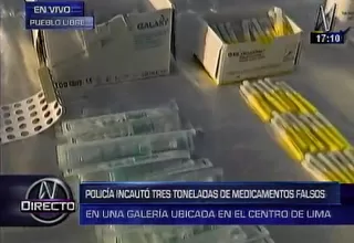 Cercado de Lima: incautan medicina adulterada valorizada en US$ 200 mil 