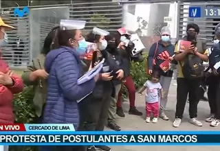 Postulantes a Universidad San Marcos protestan por no estar incluidos en examen de admisión