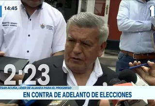 César Acuña sobre adelanto de elecciones: "Apostemos por la gobernabilidad" 