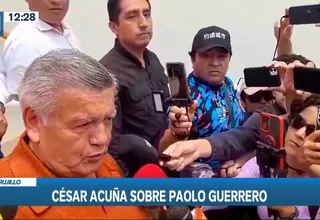 César Acuña sobre Paolo Guerrero: La seguridad para él está comprometida por el club y del Ministerio del Interior