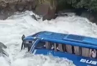 Chachapoyas: Desaparición de suboficial tras caída de bus interprovincial al río Utcubamba