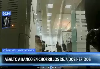 Chorrillos: asalto en agencia bancaria dejó dos heridos