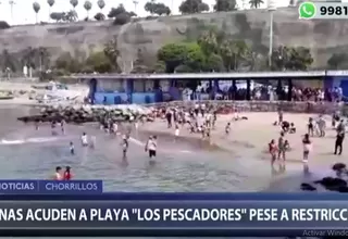Chorrillos: Decenas de personas acudieron a la playa Los Pescadores pese a restricciones