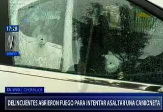Chorrillos: cuatro sujetos atacaron a balazos una camioneta en un intento de robo