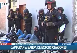  Chorrillos: Policía capturó a extorsionadores que operaban bajo el gota a gota