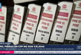Ciudadanos por el Perú: Reniec advierte que cerca de 500 firmas presentadas al JNE fueron falsificadas