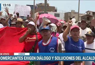 Comas: Comerciantes desalojados exigen diálogo y soluciones a alcalde