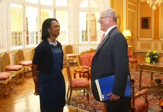 Condoleezza Rice y PPK se reunieron en Palacio de Gobierno