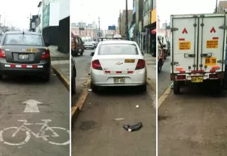 Conductores de autos no respetan ciclovías de la ex avenida Colonial