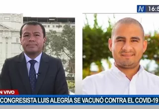 Parlamentario Luis Alegría recibió la vacuna: "Es importante contribuir con el proceso"