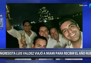 Congresista Luis Valdez viajó a Miami para recibir el Año Nuevo