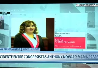 Congreso: Anthony Nova y María Teresa Cabrera protagonizaron incidente en el Pleno