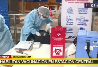 COVID-19: Habilitan vacunación en la Estación Central 