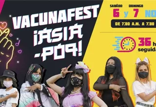 COVID-19 Perú: VacunaFest Asia Pop va hasta las 7 p.m. de hoy domingo
