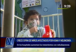 Crece cifra de niños afectados por asma y neumonía