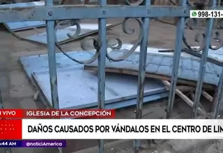 Daños causados por vándalos en Iglesia de la Concepción 