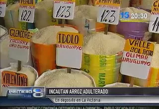 Decomisan más de dos toneladas y media de arroz adulterado en La Victoria
