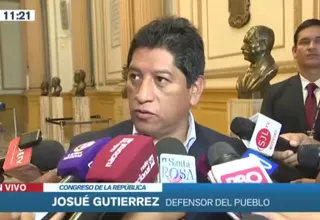 Defensor del Pueblo sobre declaraciones de Jaime Villanueva: "No es una opinión concluyente"